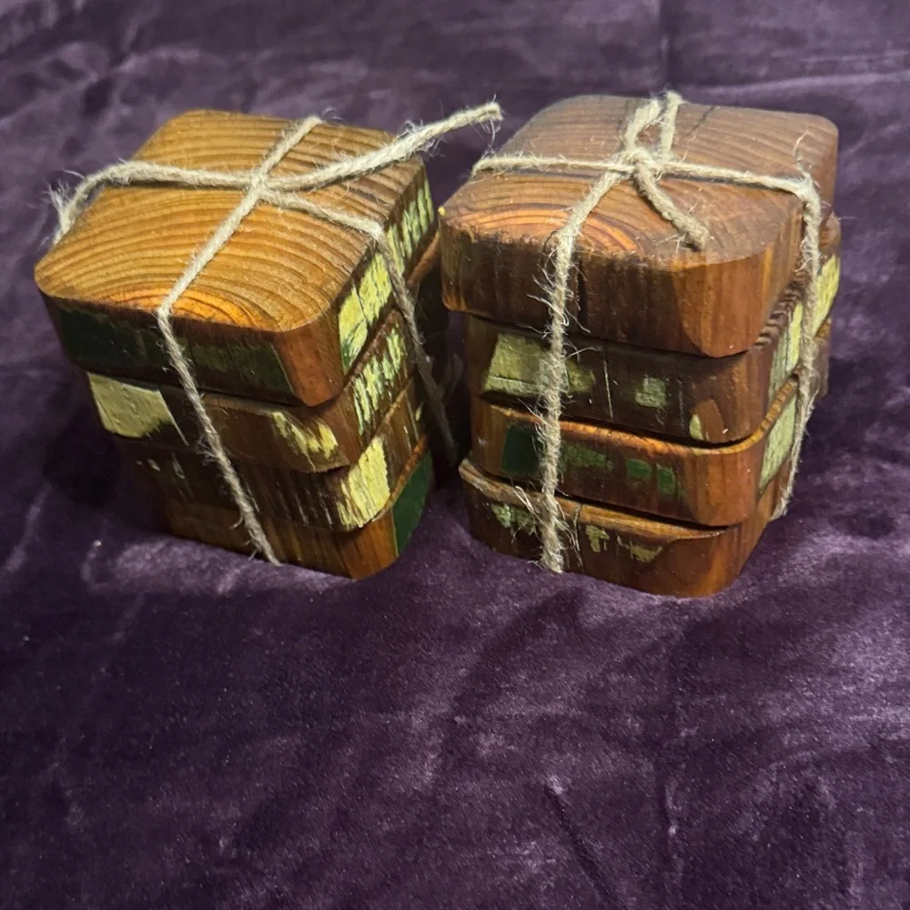 Wooden Coasters with Twine - Picture 1 of 1